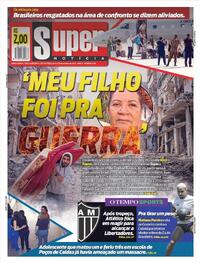 Capa do jornal Super Notícia 13/10/2023