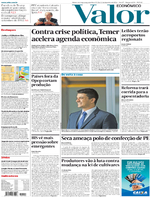 Capa do jornal Valor Econômico 12/12/2016