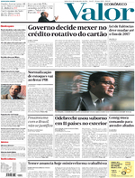 Capa do jornal Valor Econômico 22/12/2016