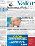 Capa do jornal Valor Econômico 24/11/2016