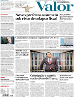 Capa do jornal Valor Econômico 29/12/2016