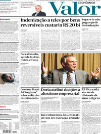 Capa do jornal Valor Econômico 01/03/2017