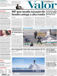 Capa do jornal Valor Econômico 01/11/2017