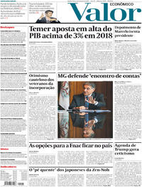 Capa do jornal Valor Econômico 02/03/2017