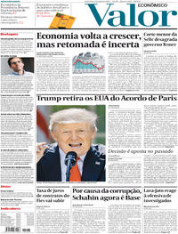 Capa do jornal Valor Econômico 02/06/2017