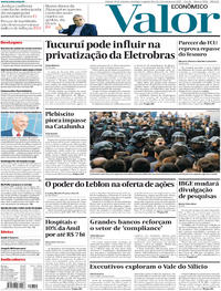 Capa do jornal Valor Econômico 02/10/2017