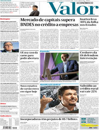 Capa do jornal Valor Econômico 03/04/2017