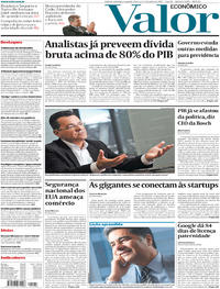 Capa do jornal Valor Econômico 03/07/2017