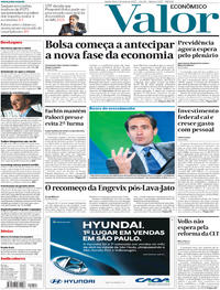 Capa do jornal Valor Econômico 04/05/2017