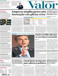 Capa do jornal Valor Econômico 04/07/2017