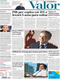 Capa do jornal Valor Econômico 05/06/2017