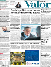 Capa do jornal Valor Econômico 06/04/2017