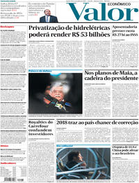 Capa do jornal Valor Econômico 06/07/2017