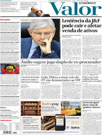 Capa do jornal Valor Econômico 06/09/2017