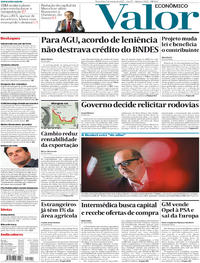 Capa do jornal Valor Econômico 07/03/2017