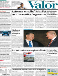 Capa do jornal Valor Econômico 07/04/2017