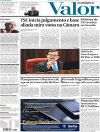 Capa do jornal Valor Econômico 07/06/2017