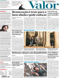 Capa do jornal Valor Econômico 07/08/2017
