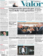 Capa do jornal Valor Econômico 08/02/2017