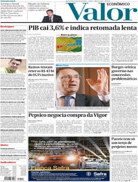 Capa do jornal Valor Econômico 08/03/2017