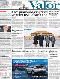 Capa do jornal Valor Econômico 09/11/2017
