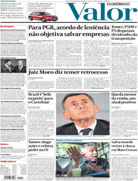 Capa do jornal Valor Econômico 10/03/2017