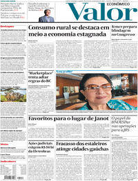 Capa do jornal Valor Econômico 12/06/2017