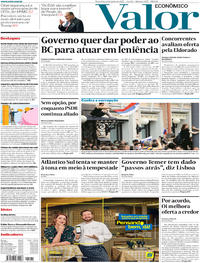 Capa do jornal Valor Econômico 13/06/2017
