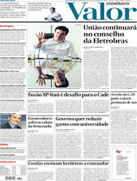 Capa do jornal Valor Econômico 13/11/2017
