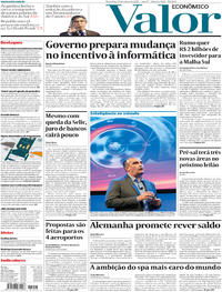 Capa do jornal Valor Econômico 14/03/2017