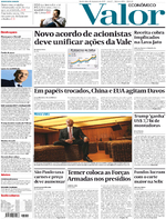 Capa do jornal Valor Econômico 18/01/2017