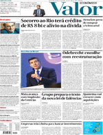 Capa do jornal Valor Econômico 19/01/2017