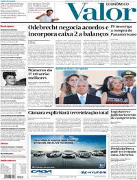 Capa do jornal Valor Econômico 20/04/2017