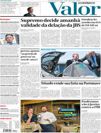 Capa do jornal Valor Econômico 20/06/2017
