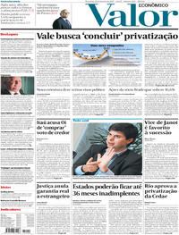 Capa do jornal Valor Econômico 21/02/2017