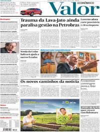 Capa do jornal Valor Econômico 21/07/2017