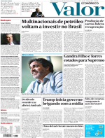 Capa do jornal Valor Econômico 23/01/2017
