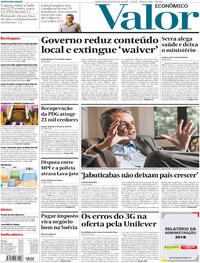 Capa do jornal Valor Econômico 23/02/2017