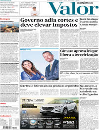 Capa do jornal Valor Econômico 23/03/2017