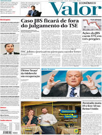 Capa do jornal Valor Econômico 23/05/2017