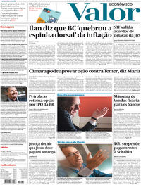 Capa do jornal Valor Econômico 23/06/2017