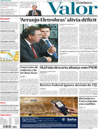 Capa do jornal Valor Econômico 23/08/2017