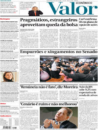Capa do jornal Valor Econômico 24/05/2017