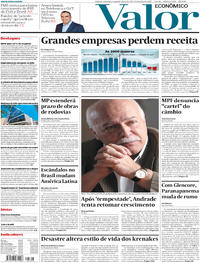 Capa do jornal Valor Econômico 24/07/2017