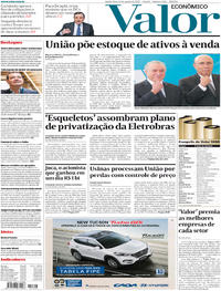 Capa do jornal Valor Econômico 24/08/2017