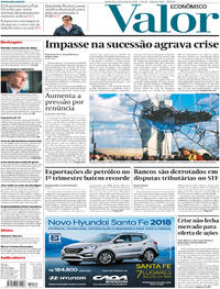 Capa do jornal Valor Econômico 25/05/2017