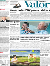 Capa do jornal Valor Econômico 25/07/2017