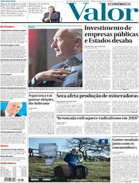 Capa do jornal Valor Econômico 26/09/2017