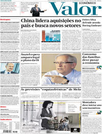 Capa do jornal Valor Econômico 26/12/2017
