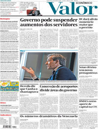 Capa do jornal Valor Econômico 27/07/2017